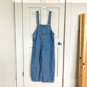 Oversized ZARA denim 90’s style bib overalls, cropped size S